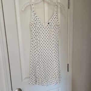 H&M Divided Black and White Polka Dot Dress